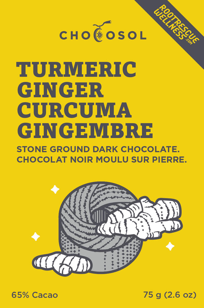 
                  
                    Load image into Gallery viewer, 65% Ginger and Turmeric Dark Chocolate
                  
                